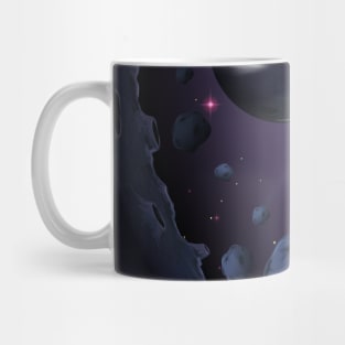 Galaxy and planets print face mask Mug